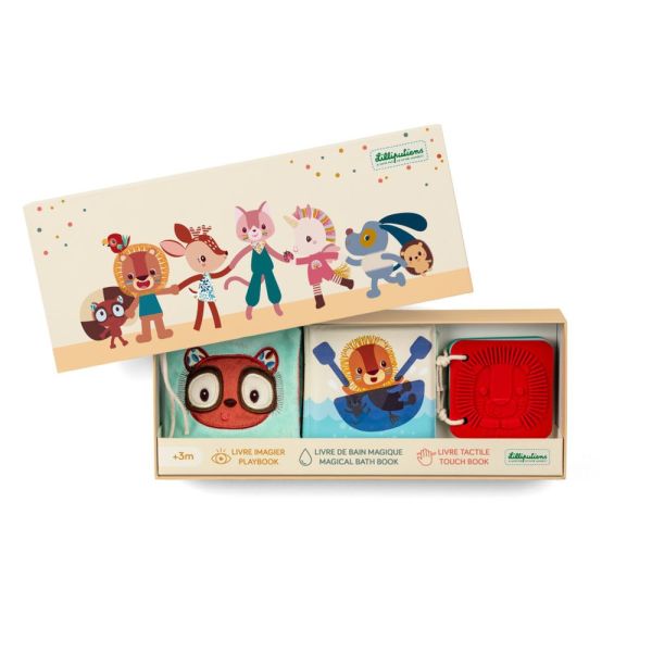 Set de 3 livres sensoriels pour bébé Jungle