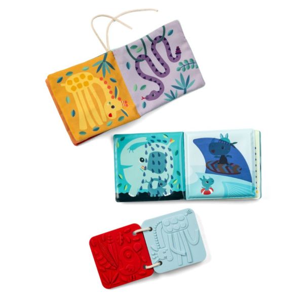 Set de 3 livres sensoriels pour bébé Jungle