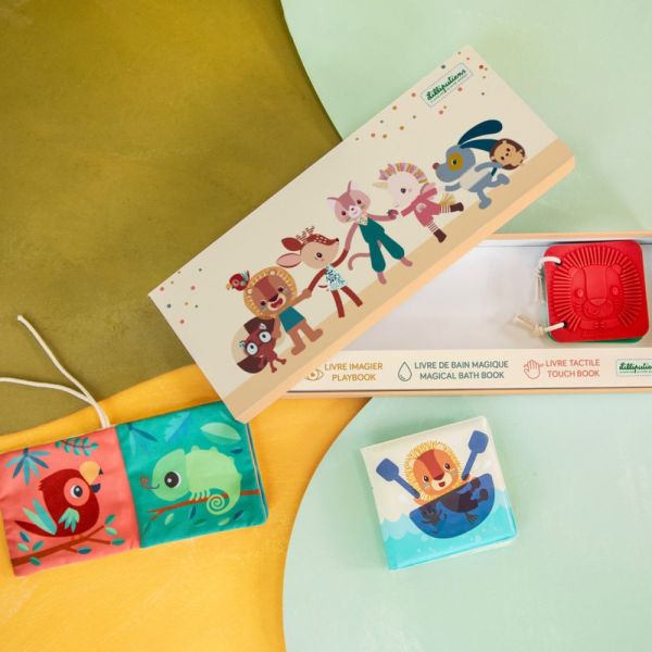 Set de 3 livres sensoriels pour bébé Jungle