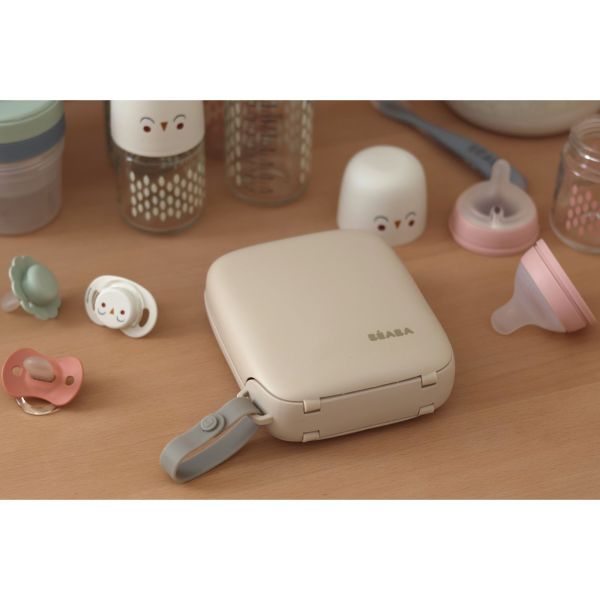 Set de nettoyage biberons nomade avec égouttoir Argile