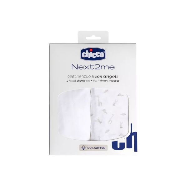 Lot de 2 draps housses Next2Me Clouds