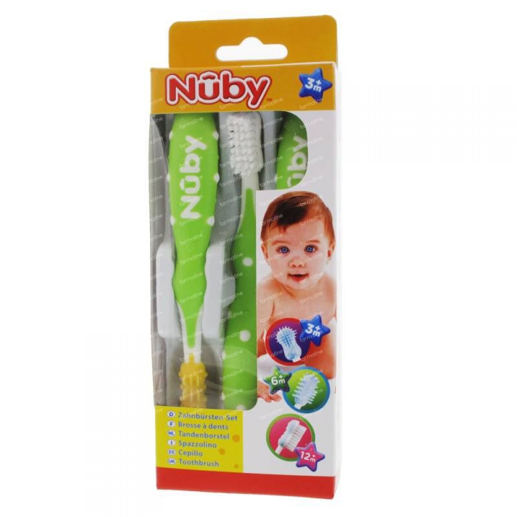 Nuby Set Evolutif Brosse A Dents 3 Etapes Made In Bebe