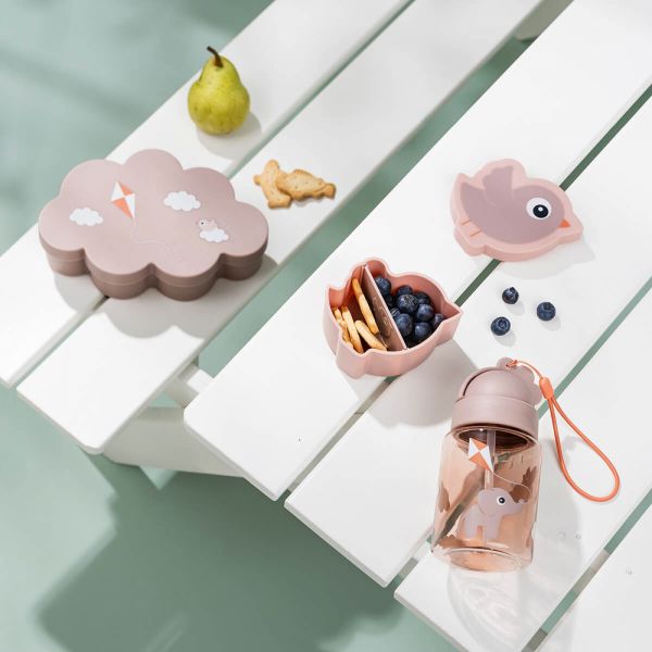 Set gourde et boîtes à goûter Playground rose
