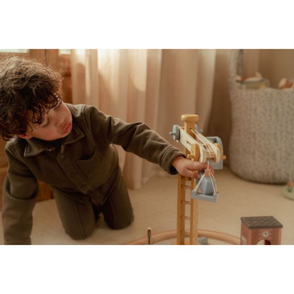 Set grue et chantier de construction en bois FSC