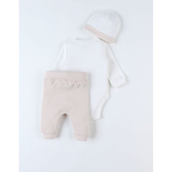 Set de 3 essentiel rose et blanc 1 mois