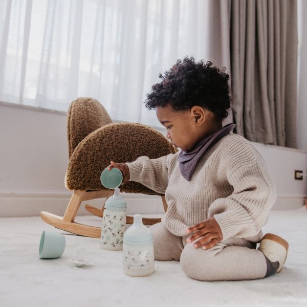 Coffret nouveau-né bébé Birdies avec biberons et sucette SX Pro Vert