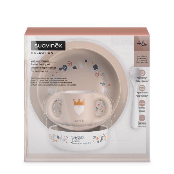 Coffret repas bébé Wonderland Rose