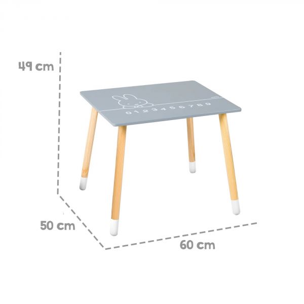 Set d'une table et de deux chaises enfants Miffy