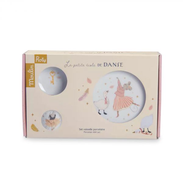 Set vaisselle 3 pièces en porcelaine La petite école de danse