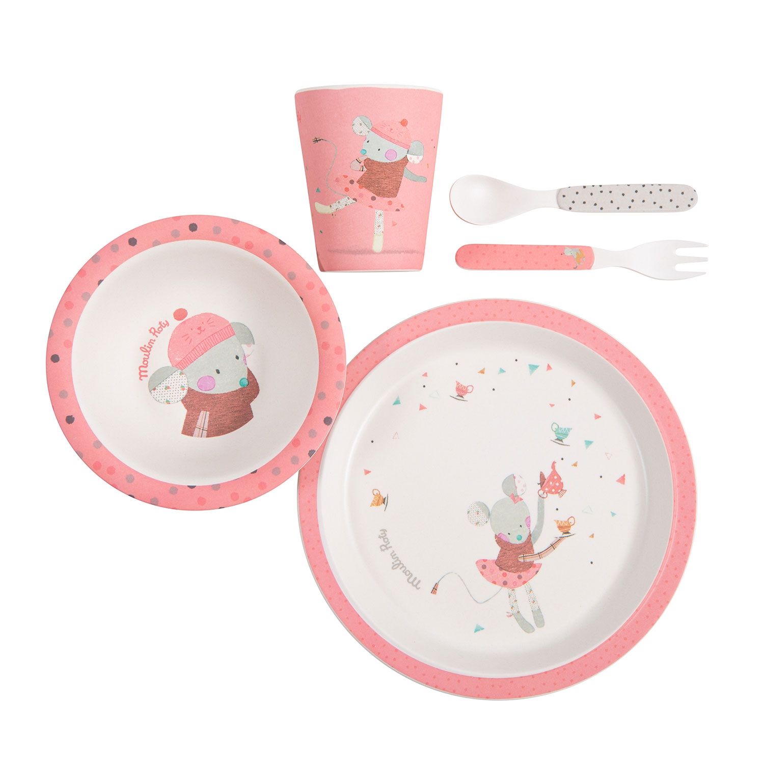 Moulin Roty Coffret Repas Bebe Rose Les Jolis Trop Beaux Made In Bebe