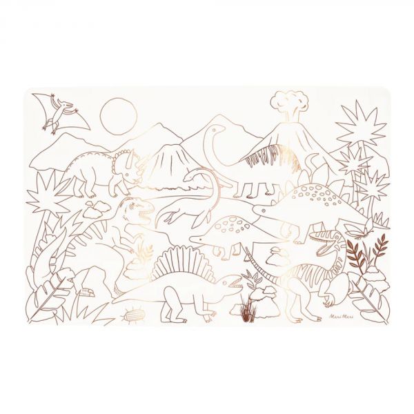 Sets de table à colorier Dinosaures