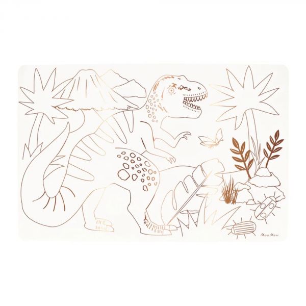 Sets de table à colorier Dinosaures