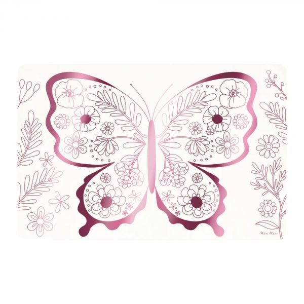 Sets de table à colorier Papillons et Fleurs