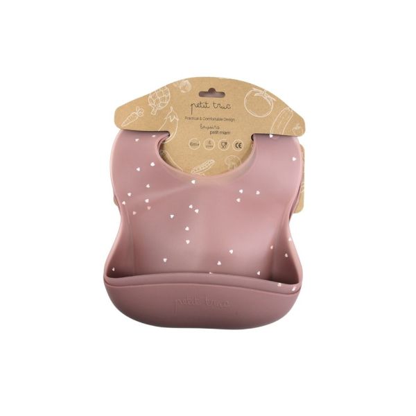 Lot de 2 bavoirs silicone avec Rebords , collection Petit Miam Fig