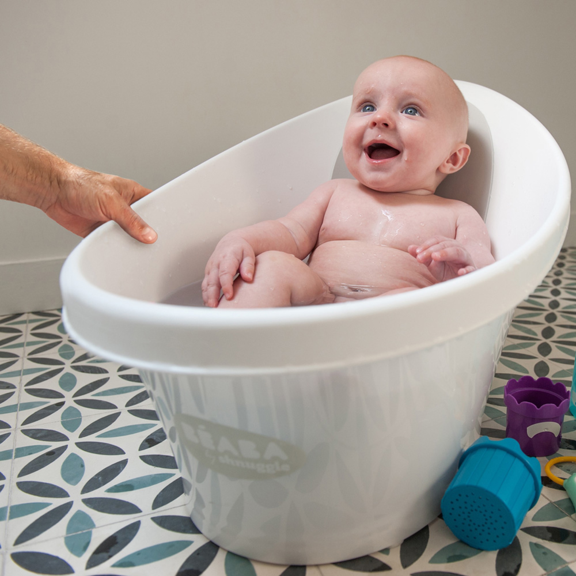 Baignoire bébé avec support de bain