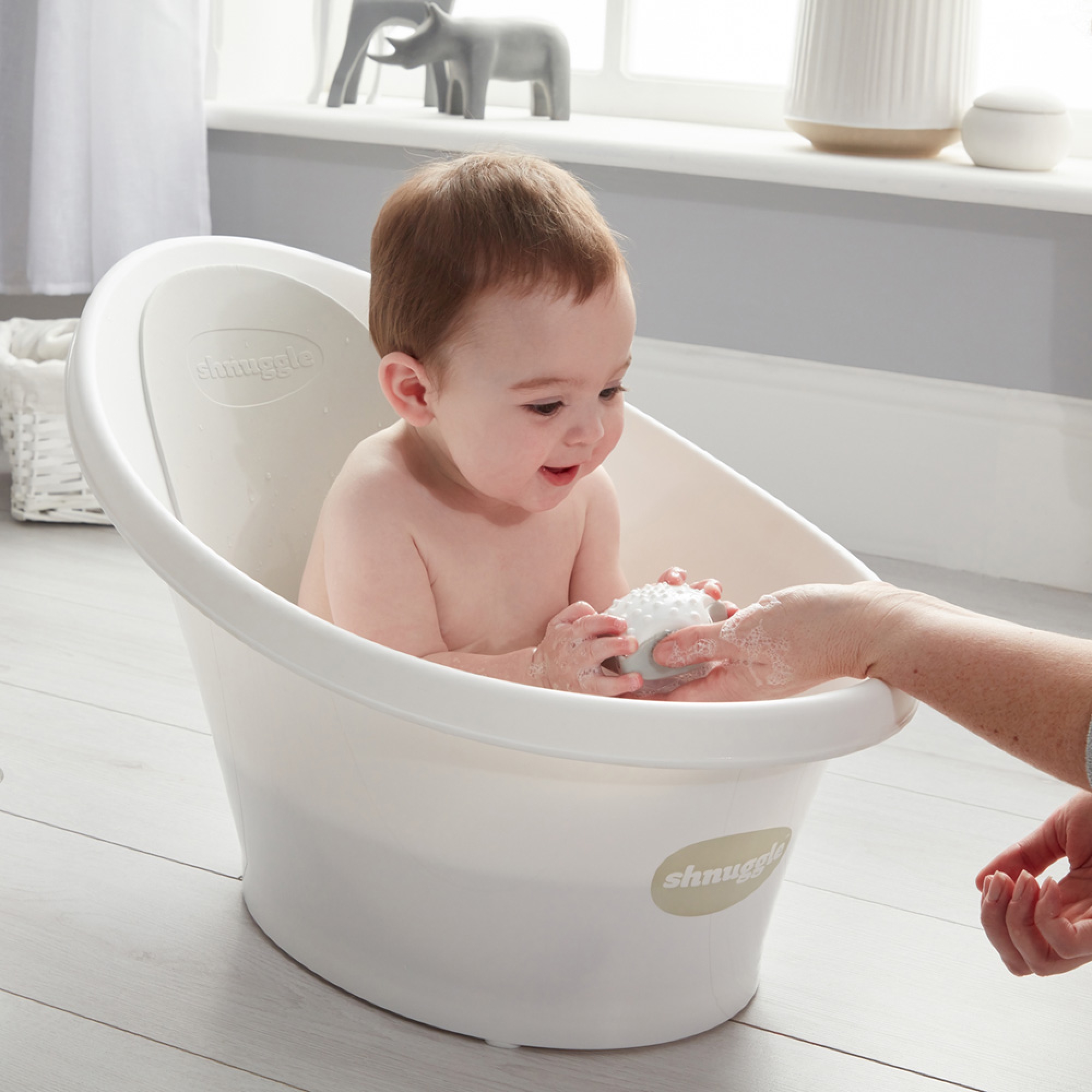 Baignoire Bebe Beaba By Shnuggle Blanc Gris Made In Bebe