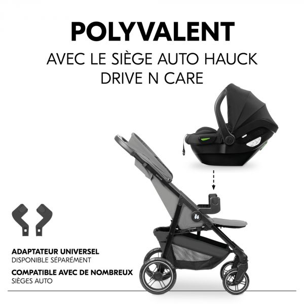 Poussette 4 roues Shop N Care Grey
