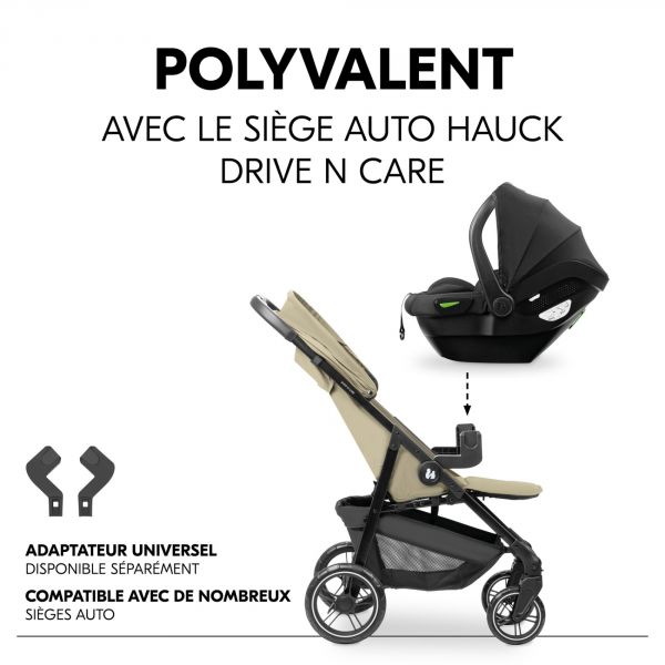 Poussette 4 roues Shop N Care Olive