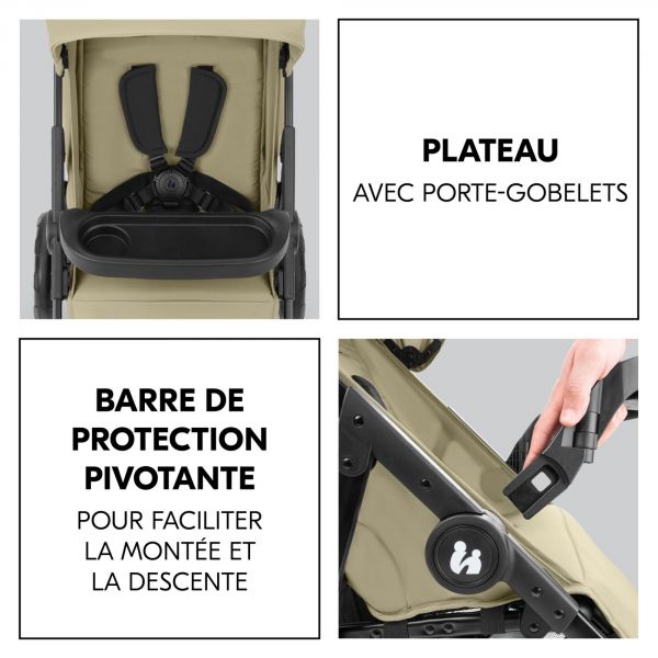 Poussette 4 roues Shop N Care Olive