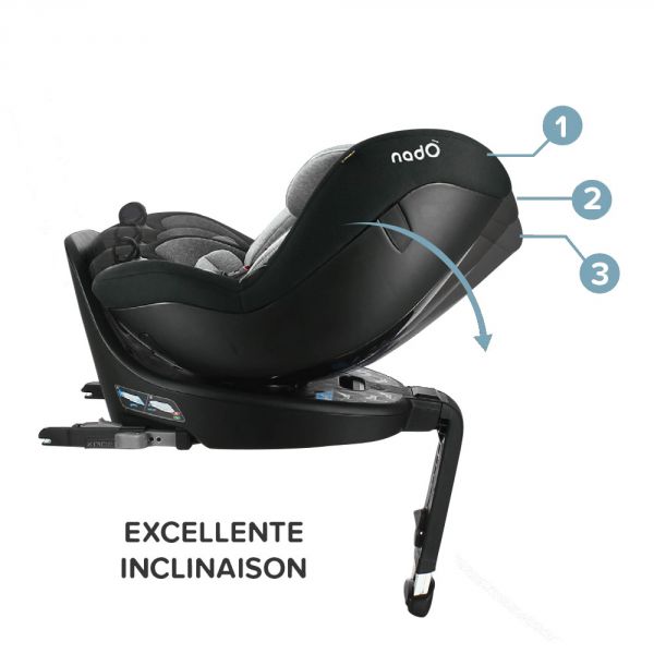 Siège auto pivotant O3 LITE 360° isofix noir 40-105 cm i-Size