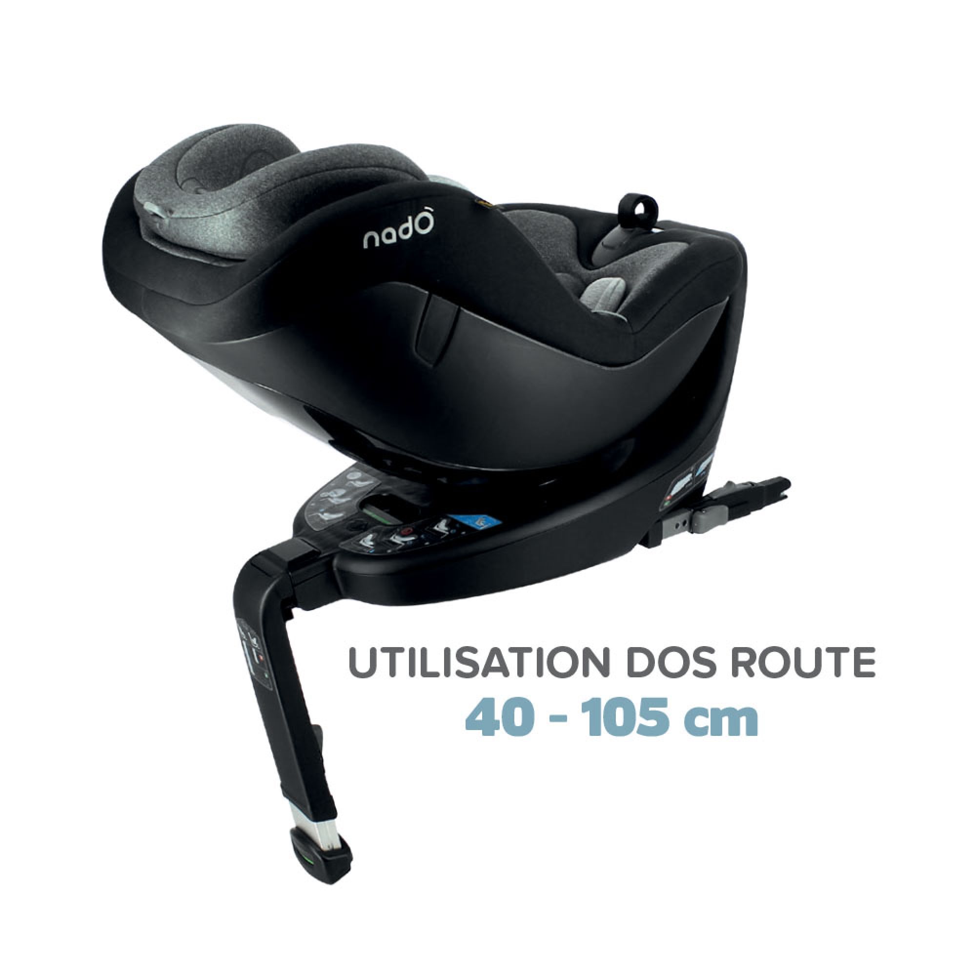 Siège auto pivotant o3 lite 360° isofix noir 40-105 cm i-size de