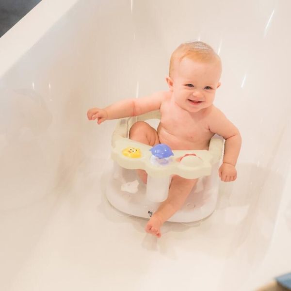 Siège de bain bébé sécurisé avec jouets intégrés Dune