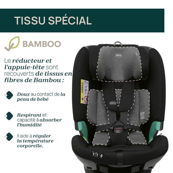 Siège auto FullSeat 360 i-Size avec base Black satin