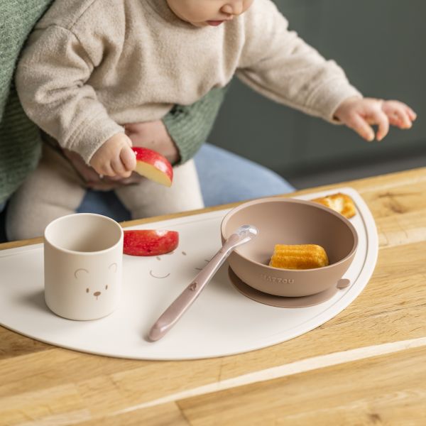 Coffret repas 4 pièces en silicone nature