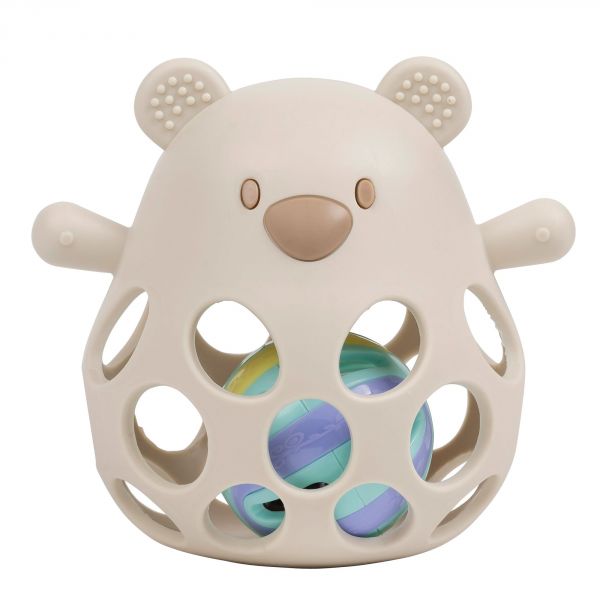 Hochet avec balle ours en silicone argile