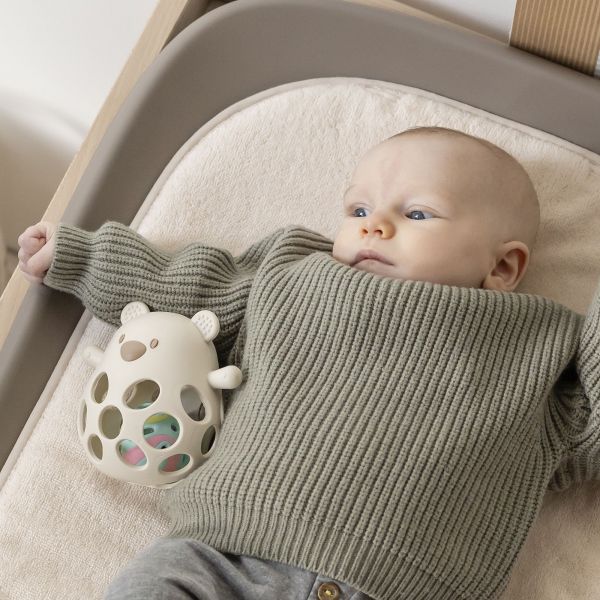Hochet avec balle ours en silicone argile