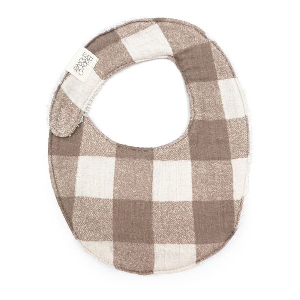 Bavoir bébé Vichy Caramel