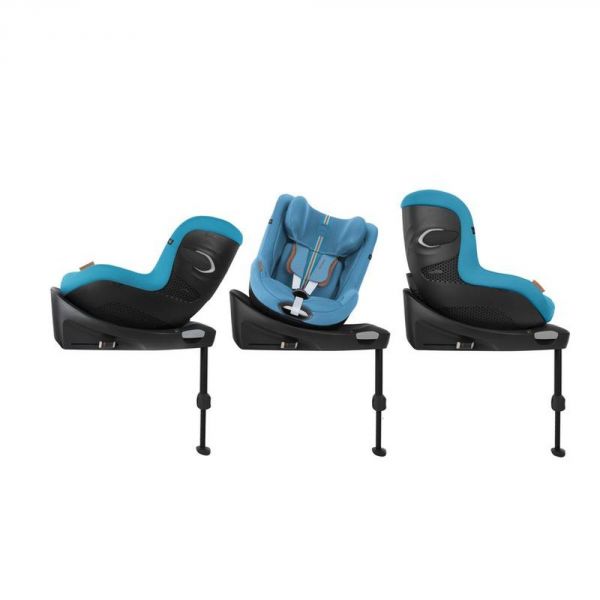 Siège auto Sirona Gi i-Size Tissu Plus - Beach Blue avec base