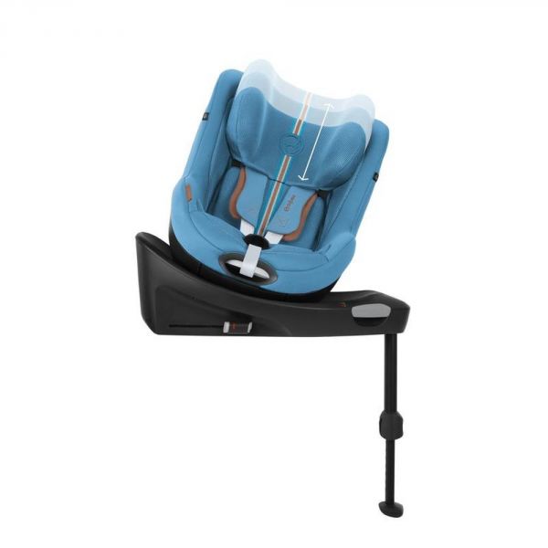 Siège auto Sirona Gi i-Size Tissu Plus - Beach Blue avec base