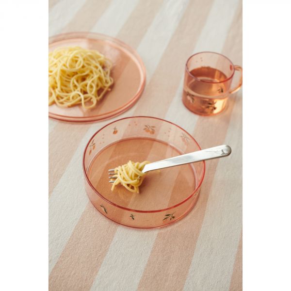 Coffret repas bébé Siva en tritan Peach Sea shell