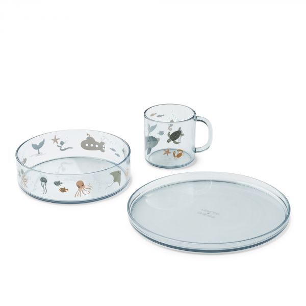 Coffret repas bébé Siva en tritan Sea creature Sandy