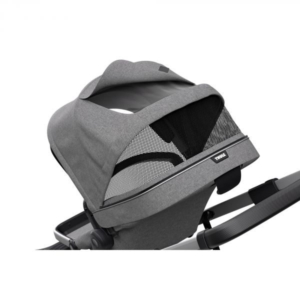 Poussette duo Sleek avec nacelle - Grey Melange on Black