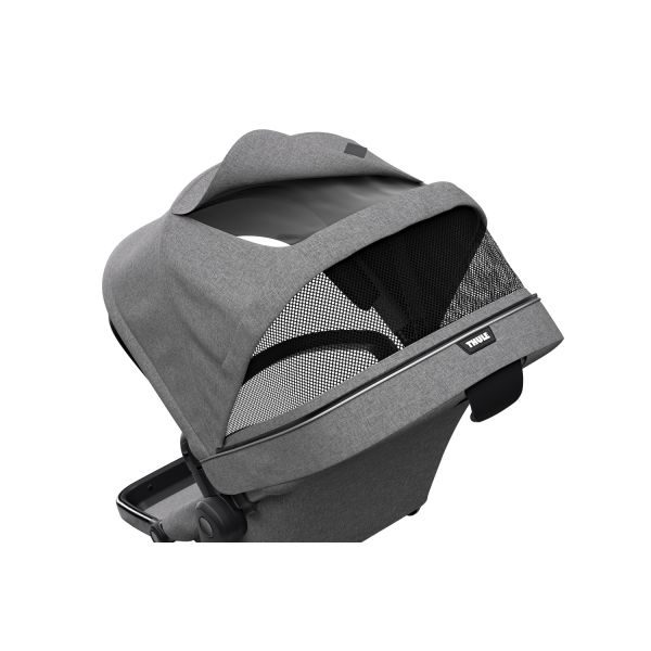 Siège poussette Sleek Sibling - Grey Melange on Black
