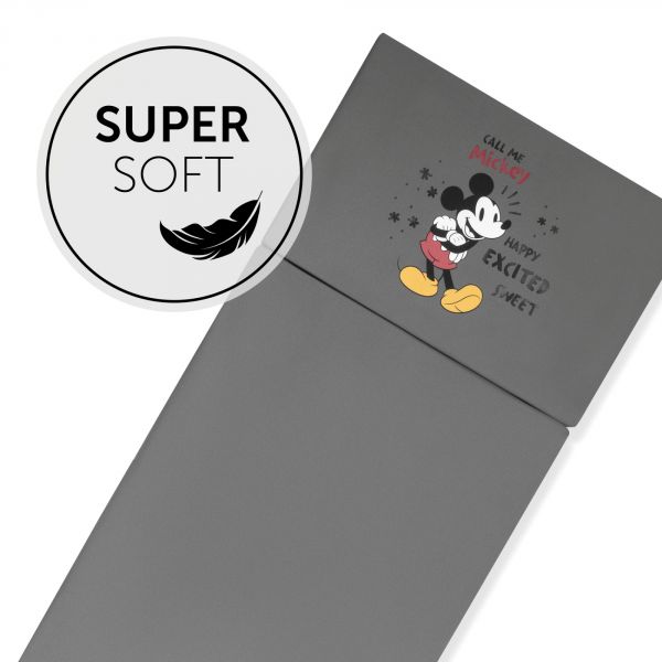 Matelas pour lit parapluie 60x120 cm Mickey Mouse Grey