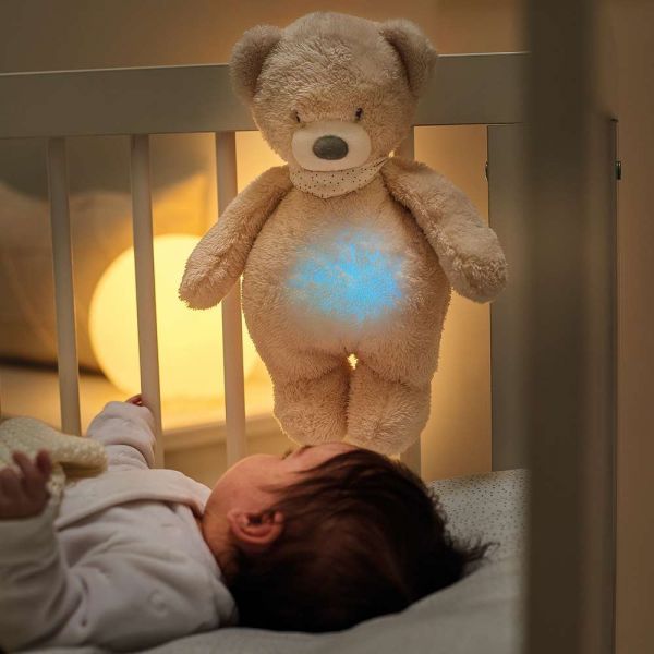 Veilleuse Sleepy peluche ours beige