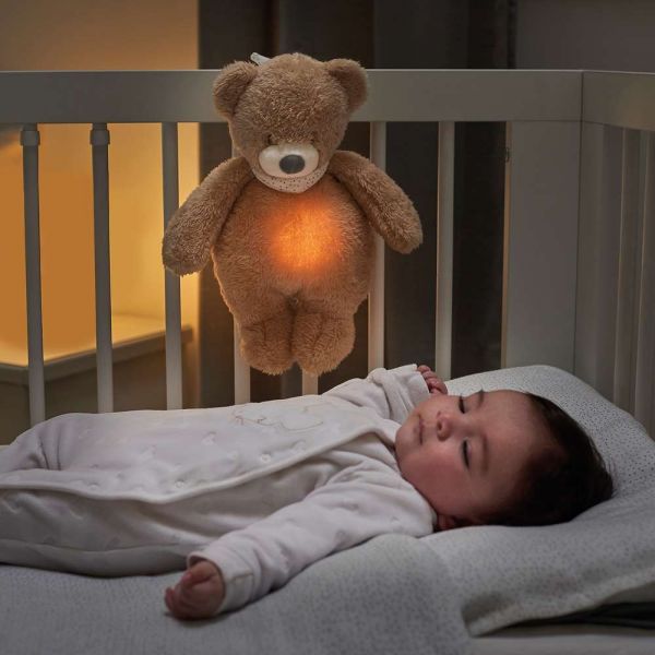 Veilleuse Sleepy peluche ours brun