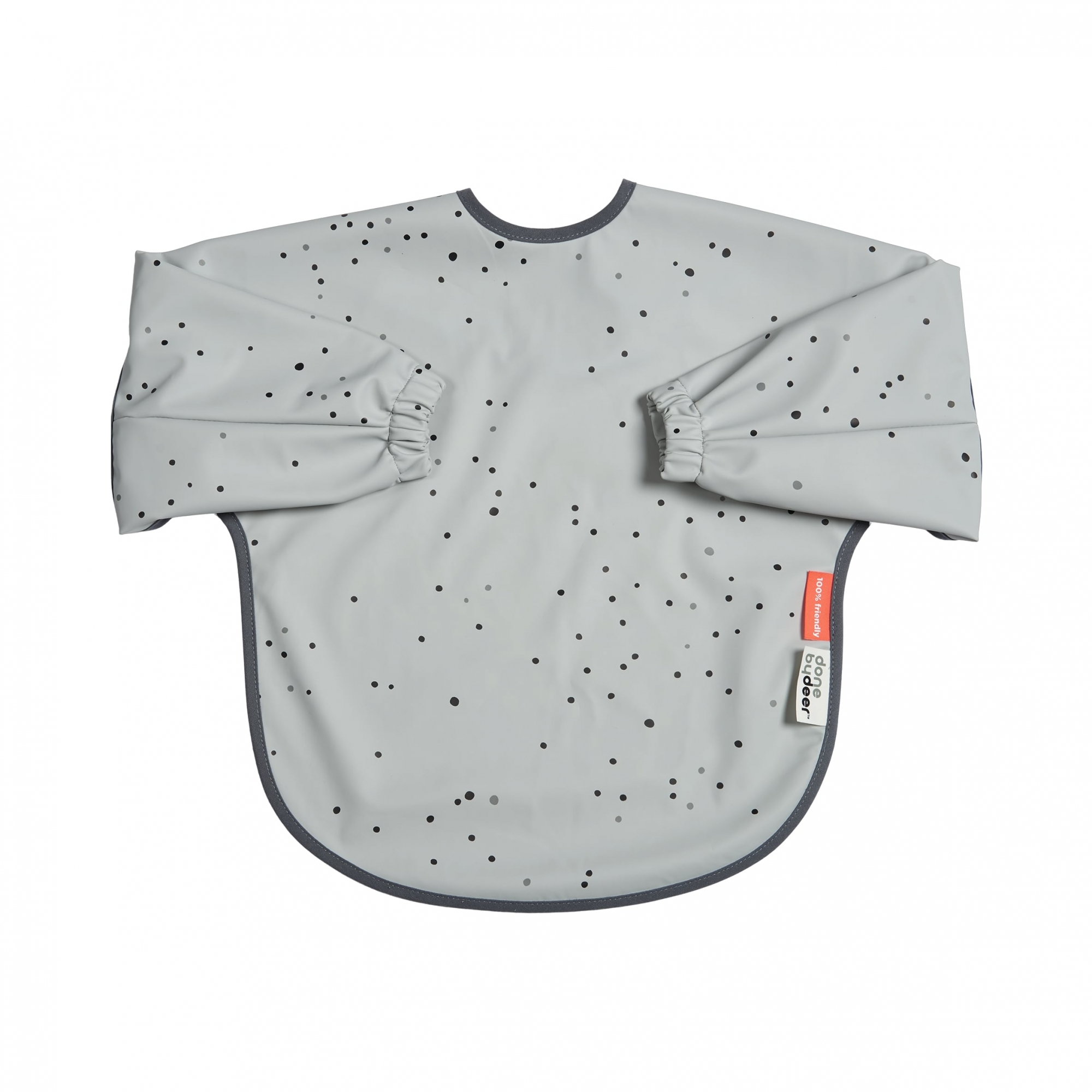 Done By Deer Bavoir A Manches Longues 18 Mois Et Dots Gris Made In Bebe