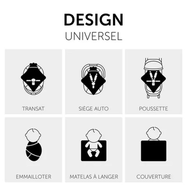 Couverture enveloppante Snuggle N Dream Leo grise