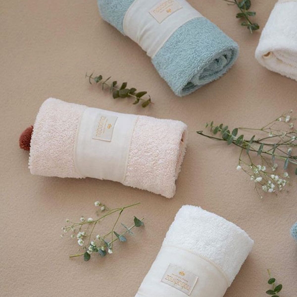 Cape de bain bébé So Cute coton bio pink