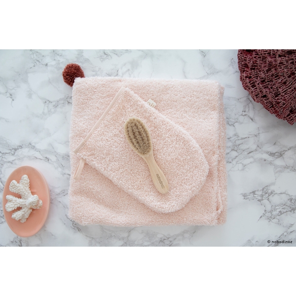 Cape de bain bébé So Cute coton bio pink