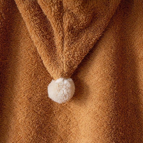 Poncho de bain coton bio So Cute caramel