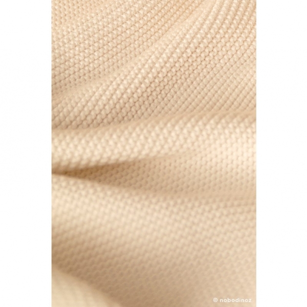 Couverture bébé So natural tricot coton bio 65x65 cm Milk
