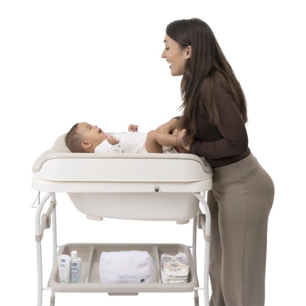 Table à langer Soft Bubble avec baignoire intégrée Armonia motherpearl