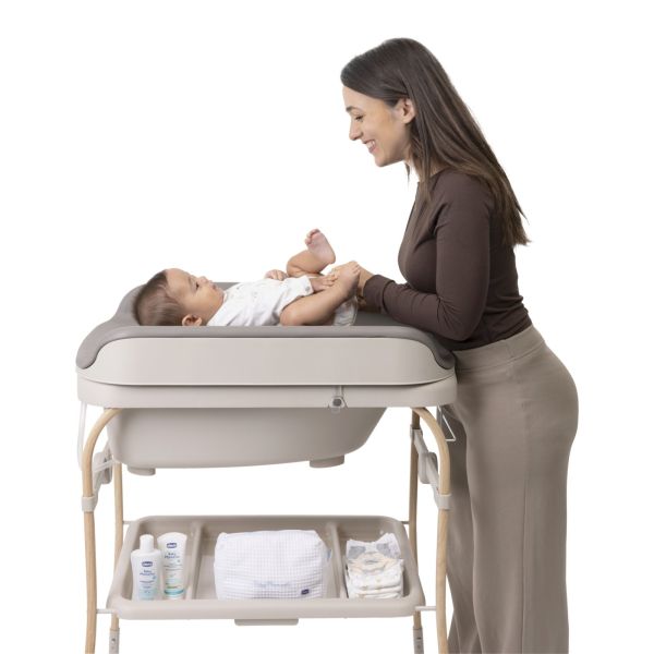 Table à langer Soft Bubble avec baignoire intégrée Armonia scandinavian