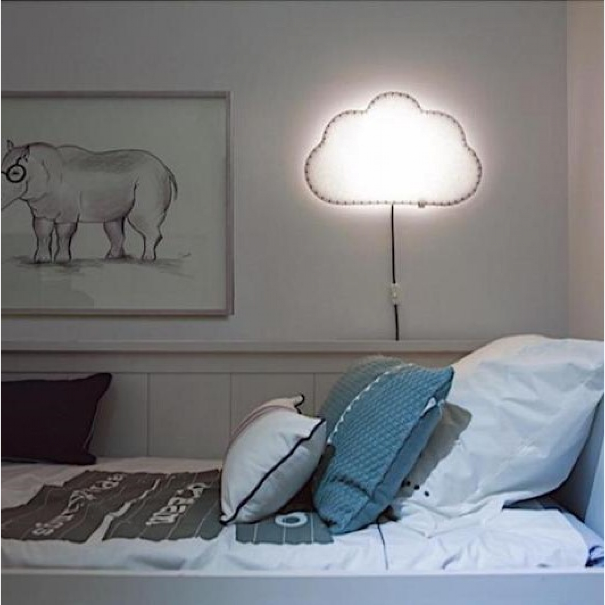 Buo Kids Applique Murale Soft Light Nuage Rose Made In Bebe