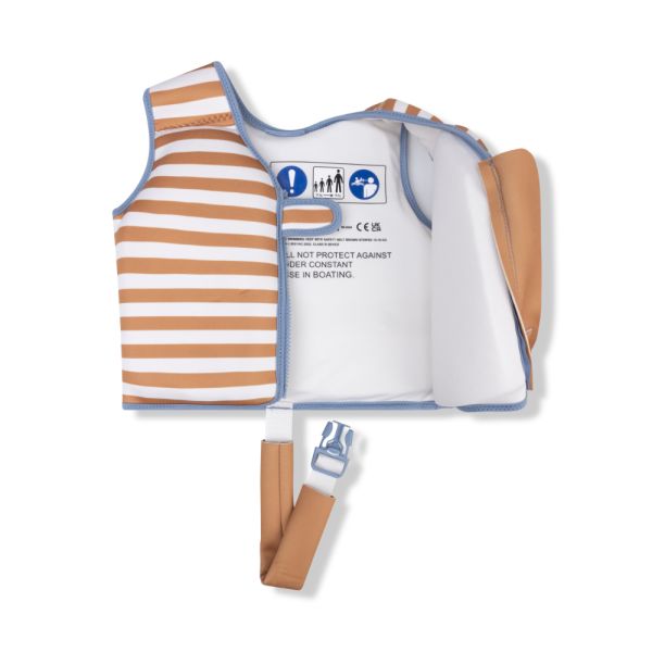 Gilet de natation enfant 3-6 ans - Rayures marrons